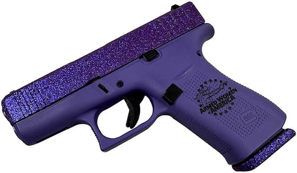 Glock 43X AWA Purple Glitter 9mm 3.4" Barrel 10-Rounds