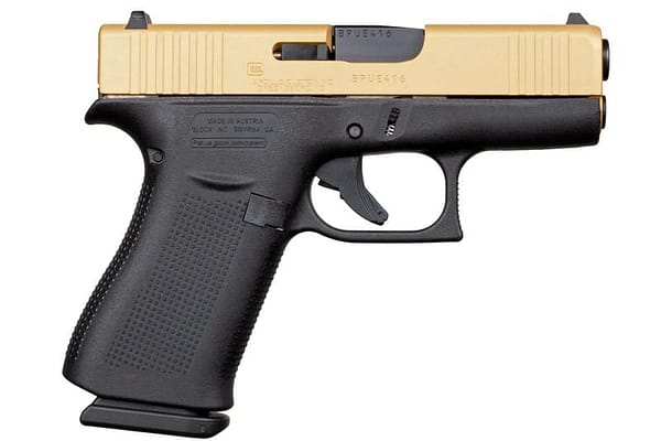 Glock 43X Black / Gold 9mm 3.4" Barrel 10-Rounds