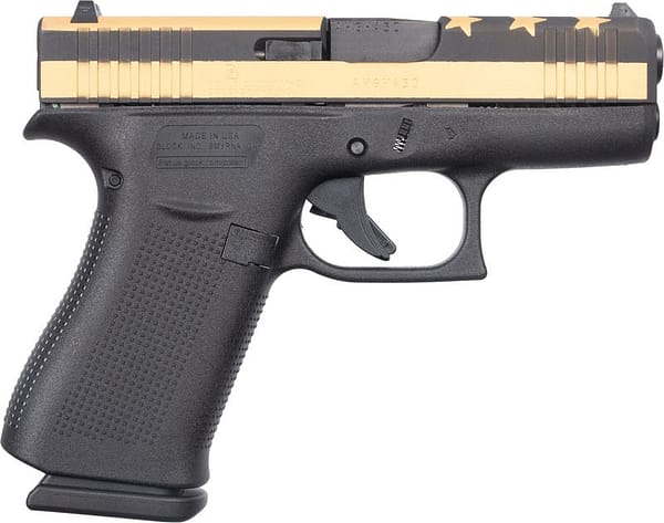 Glock 43X "Stars and Stripes" Black / Gold 9mm 3.4" Barrel 10-Rounds