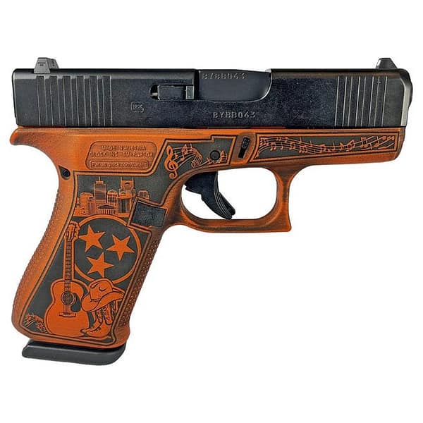 Glock 43x Custom "Distressed Tennessee Orange" 9mm 3.4" Barrel 10-Rounds